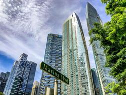 glass buildings with windows view