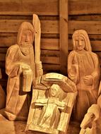 Hl Family Nativity Scene Wooden