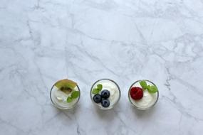 healthy yogurt decorated with berries
