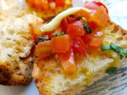delicious bread with vegetables
