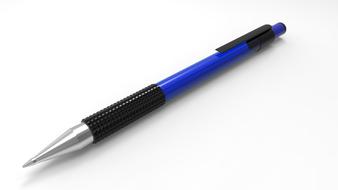 photo of black and blue ballpoint pen