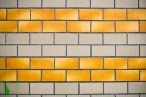 brick yellow wall background