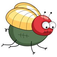 funny drawing of a beetle