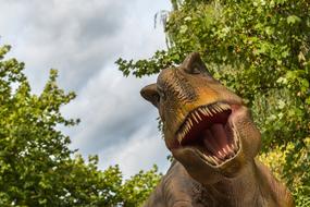 dinosaur in the park view