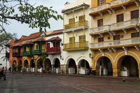 a beautiful street of houses