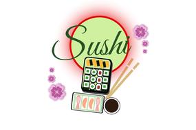bright sushi pattern