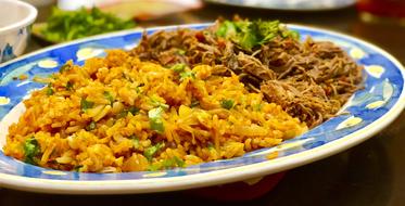 fried rice with salad
