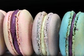 colorful macaroon close-up