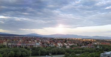 panorama of the village top view