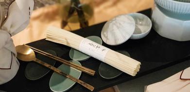 dry noodles on the table