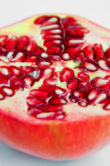 Closeup of a ripe pomegranate