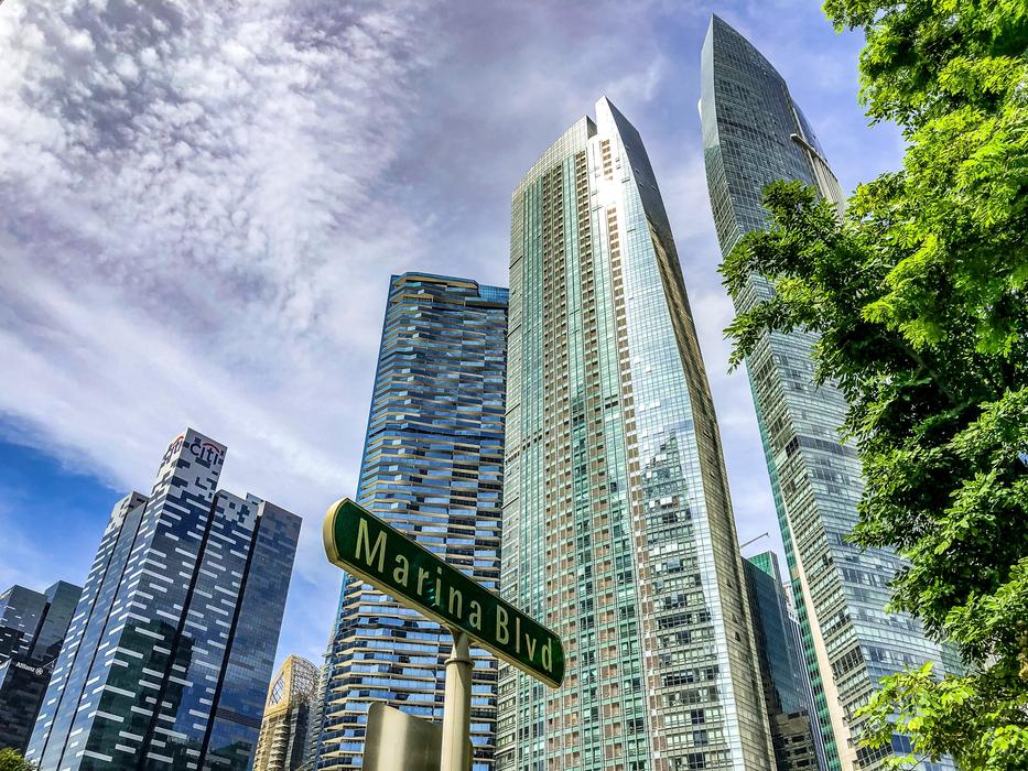 glass buildings with windows view