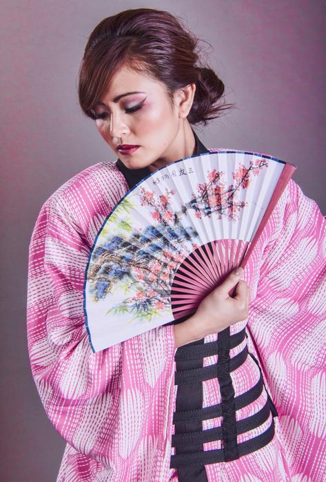fan girl in a robe