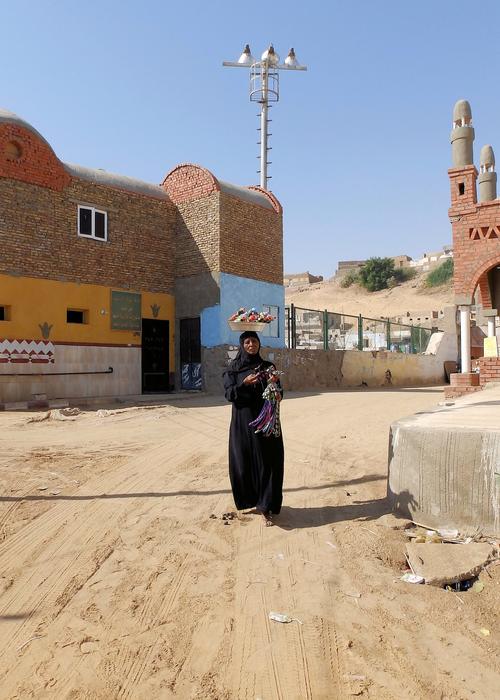 Muslim girl in the desert