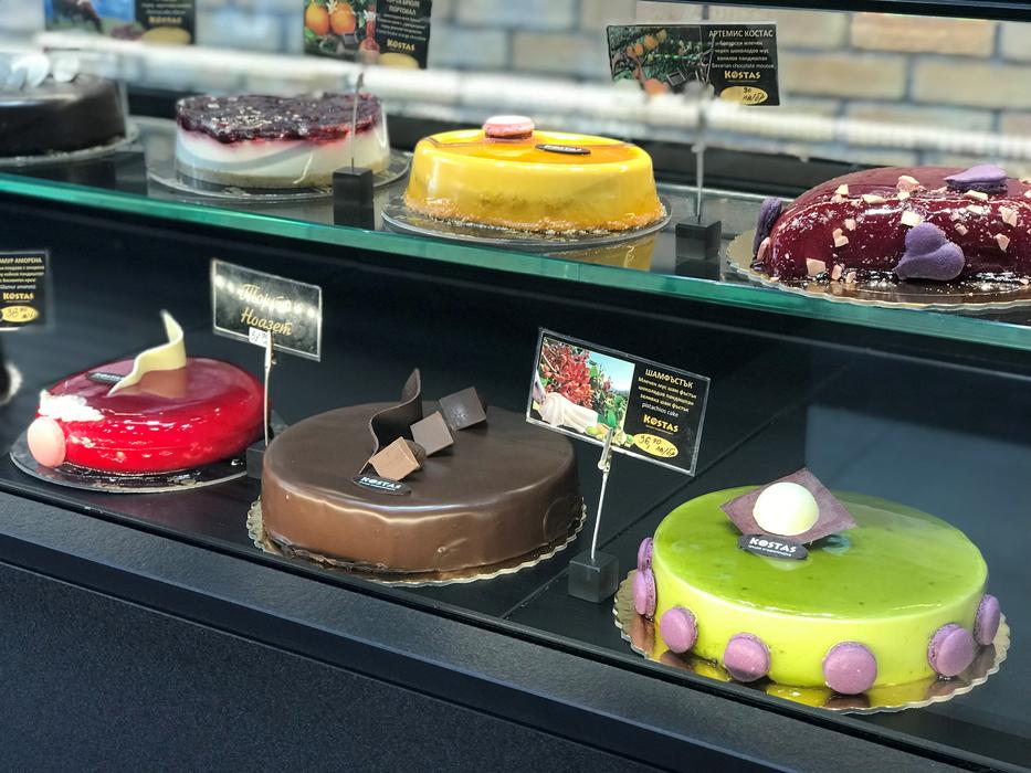 delicious colored cake on sale