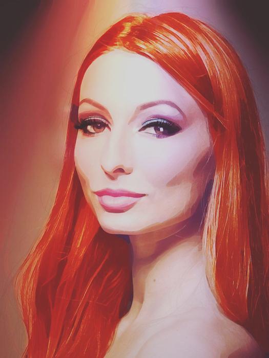 beautiful woman with red hair