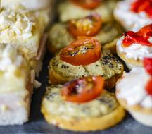 roasted vegetable toasts