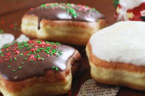 chocolate cakes in frosting