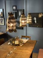 cozy coffee table under the lamps