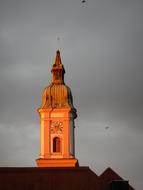 Church Steeple Grey Sky