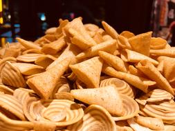 Lots of crunchy snacks