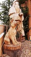 stone sculpture of a dog at home