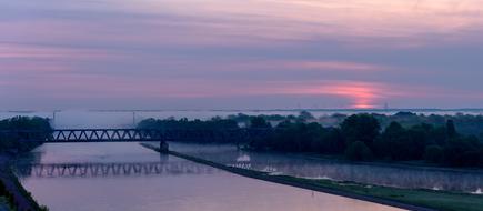 magnificent river landscape in the city