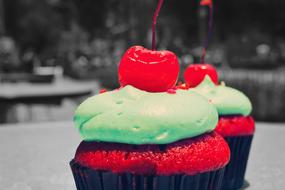 Cherry cream cake