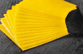 thinly sliced cheese