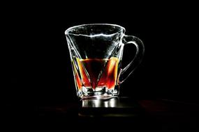 coffee cup on a black background