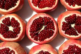 juicy delicious pomegranate harvest