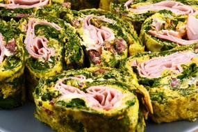 Delicious snack roll with meat