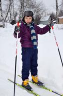 Skiing Schoolboy snow