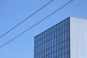 blue glass of a modern building