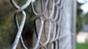 Iron Steel Fence macro view