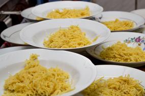 yellow boiled noodles in a bowl