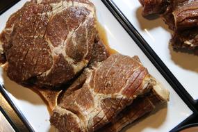 delicious meat with ribs