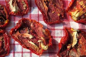 dried peppers on the table
