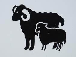 ram sheep black silhouette