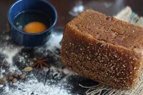 fried bread with raw egg