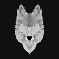 graphics white dog black background