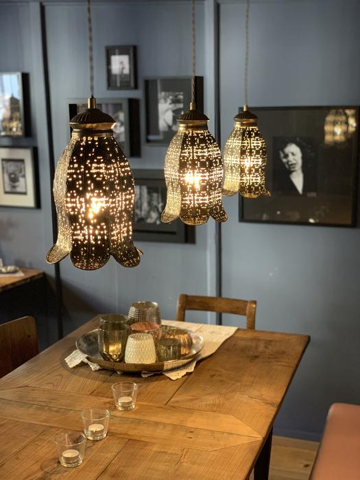 cozy coffee table under the lamps