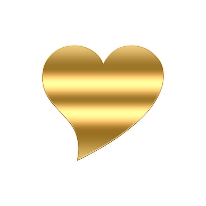 the heart background is golden beautiful