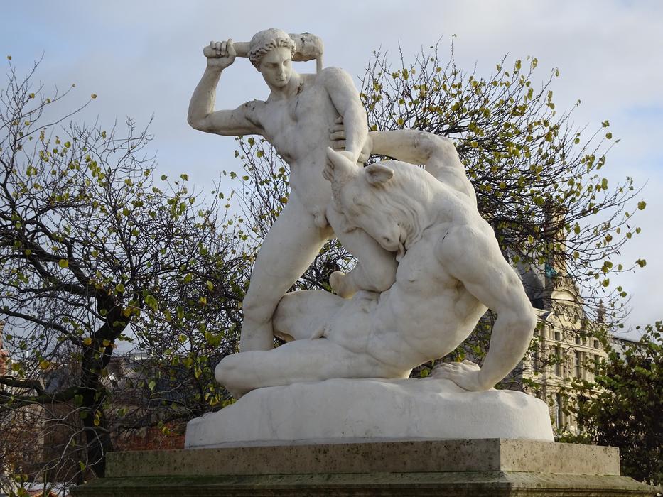 the sculpture of the struggle is white