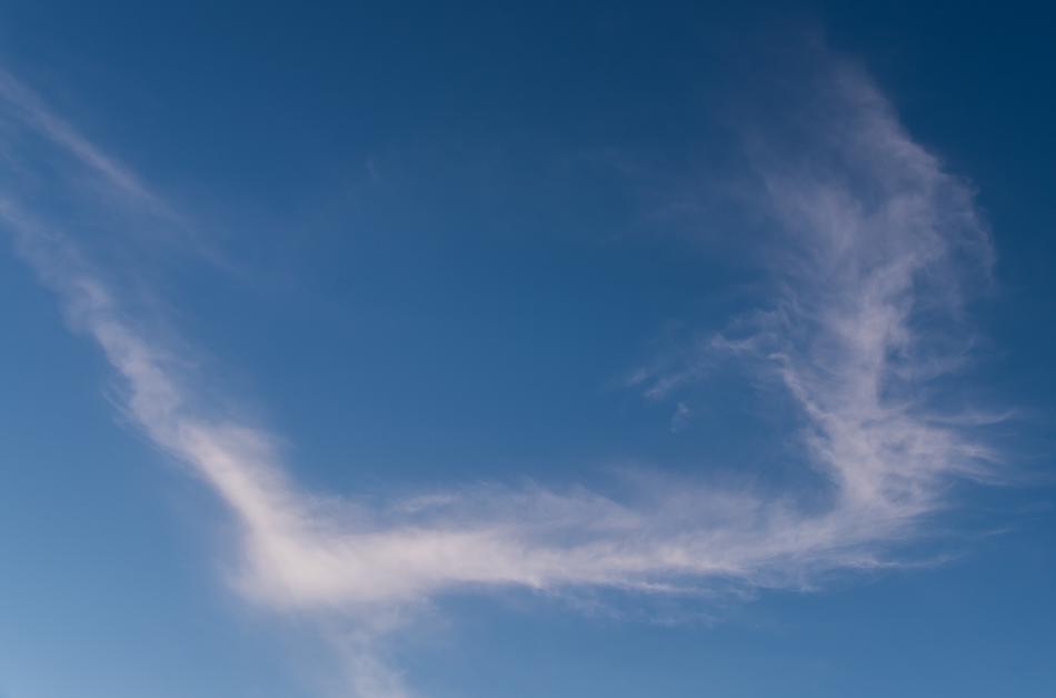 White delicate Clouds at Blue sky