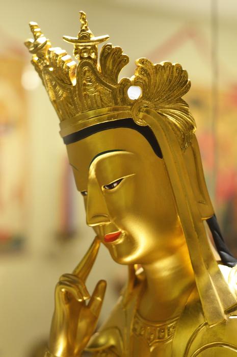 golden buddha mask india