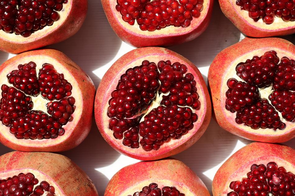 juicy delicious pomegranate harvest
