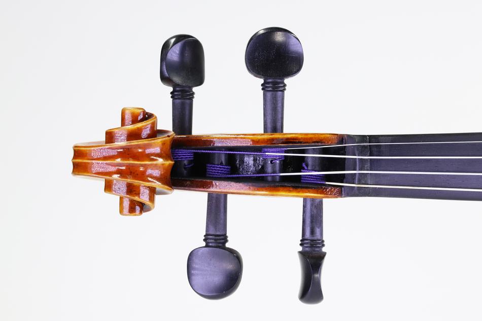 wooden head and neck of Violin