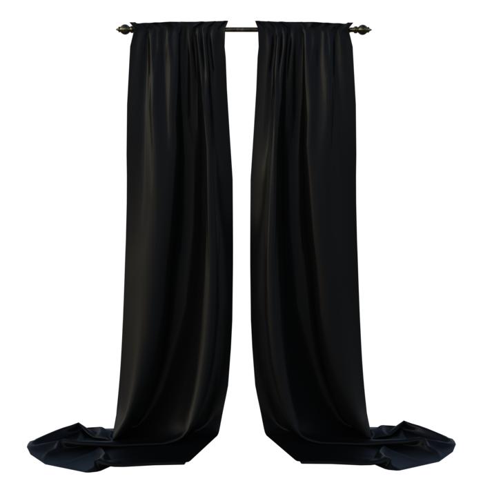 drapes curtains black rod vintage