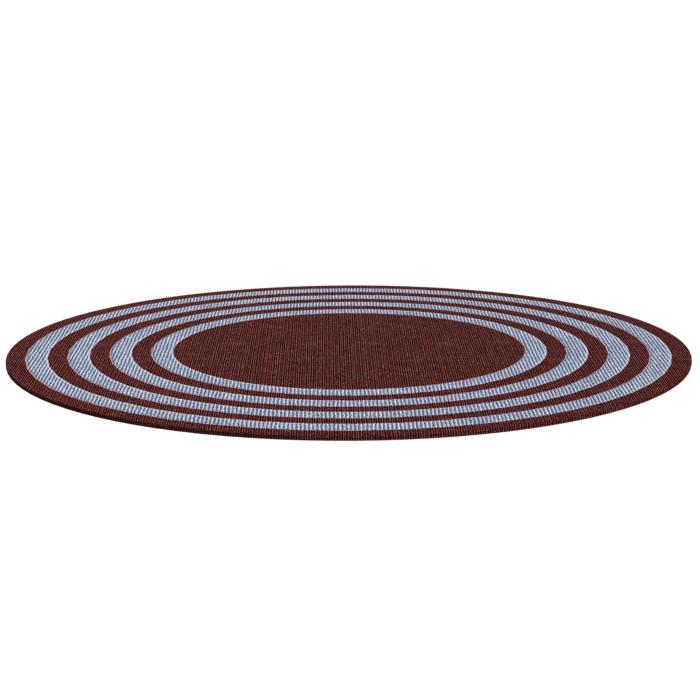 brown carpet with a blue pattern